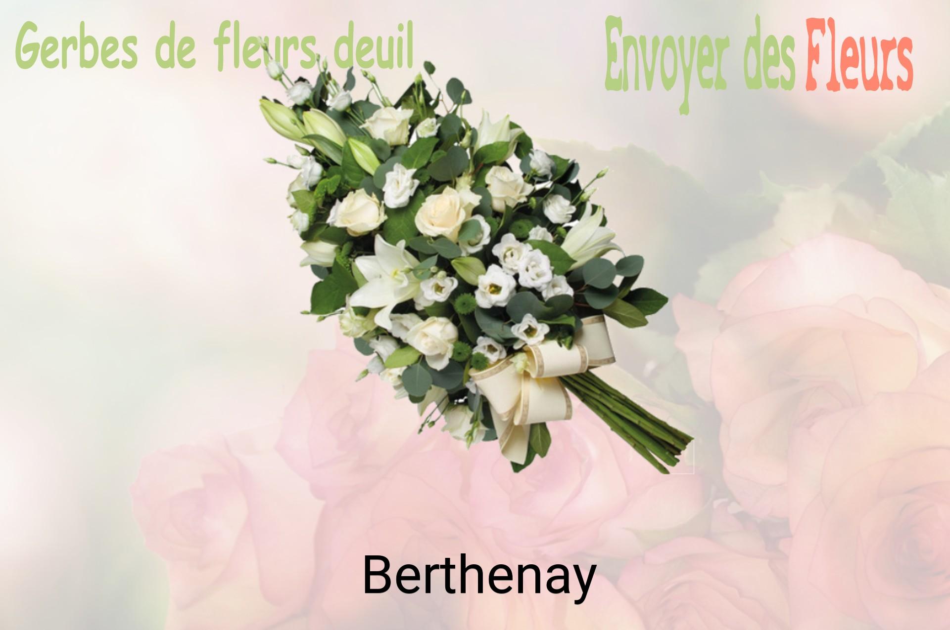 Gerbe de fleurs de deuil livrée à Berthenay